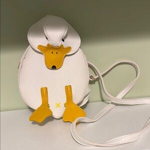 Duck crossbody bag- White and Yellow